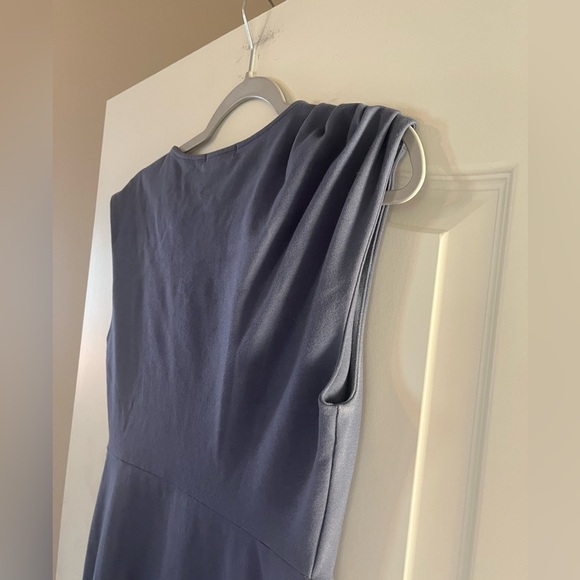 Banana Republic Smoky Blue Stretchy Dress Mid Length Women’s Size 8 - Picture 3 of 16